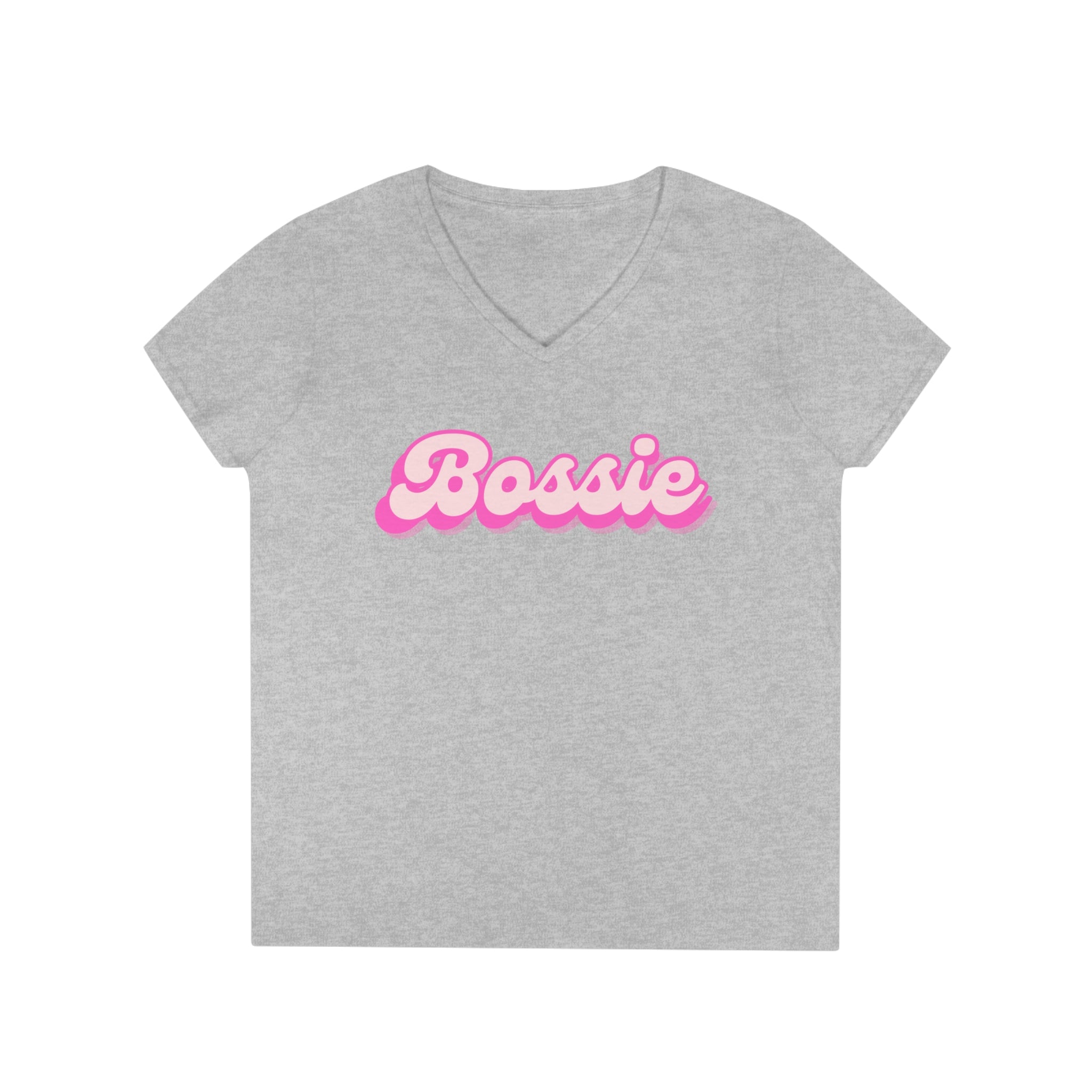 Bossie (Barbie) Funny Women's V Neck T-shirt, Cute Graphic Tee