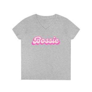 Bossie (Barbie) Funny Women's V Neck T-shirt, Cute Graphic Tee