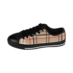 Copy of Designer Collection in Plaid (Beige) Women's Low Top Canvas Shoes Shoes  The Middle Aged Groove