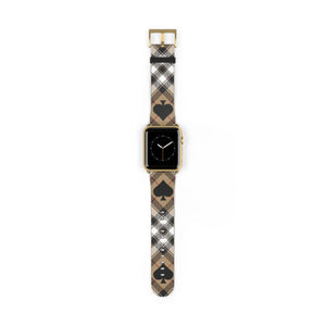  Abby Beige Ace of Spades Apple Watch Band Accessories42-45mmGoldMatte