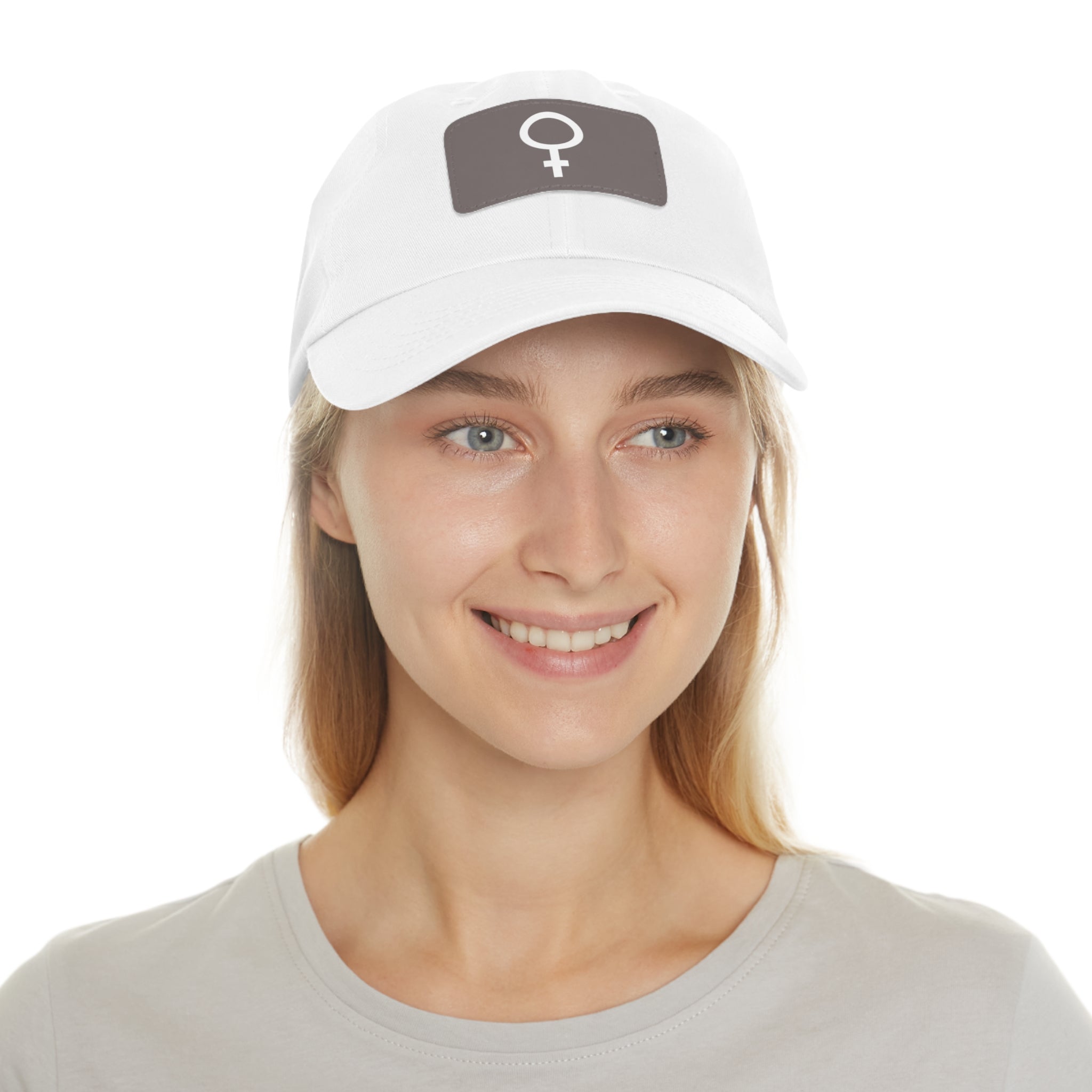 The Future is Female "Dad" Hat with Leather Patch (Rectangle), Hats  The Middle Aged Groove
