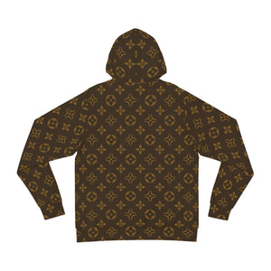 Abby Pattern Icons in Brown Unisex Fashion Hoodie, Hooded Sweater, Streetwear Hooded Sweatshirt