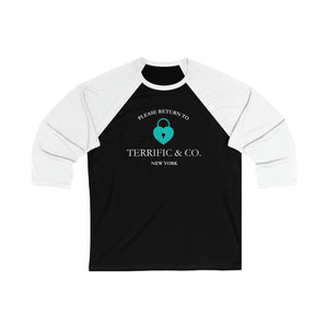 Terrific and Co. (Lock) Unisex 3\4 Sleeve Baseball Tee Long-sleeve Black-White-2XL The Middle Aged Groove