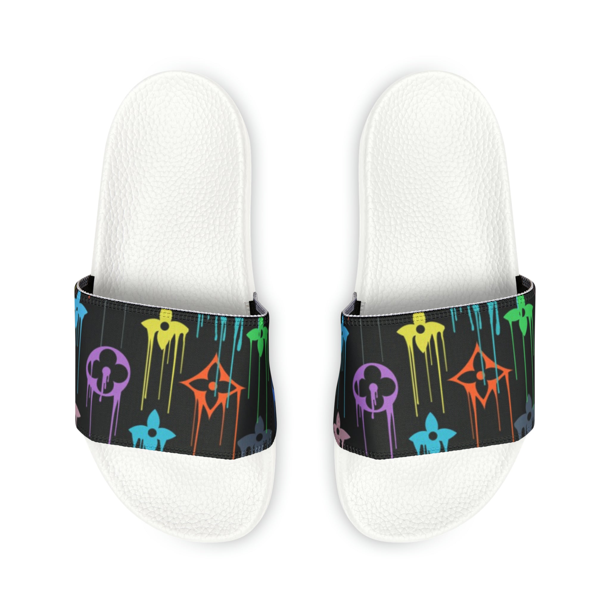 Children's Wear Collection in Multi-Colour Drip Icons Slide Sandals Youth PU Slide Sandals, Kids Sandals, Children Summer Slides Kids Sandals  The Middle Aged Groove