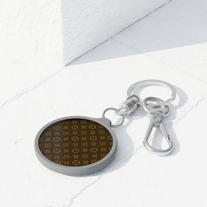 Groove Brown and Gold Icon Keyring Tag, Keyring Holder Accessories  The Middle Aged Groove