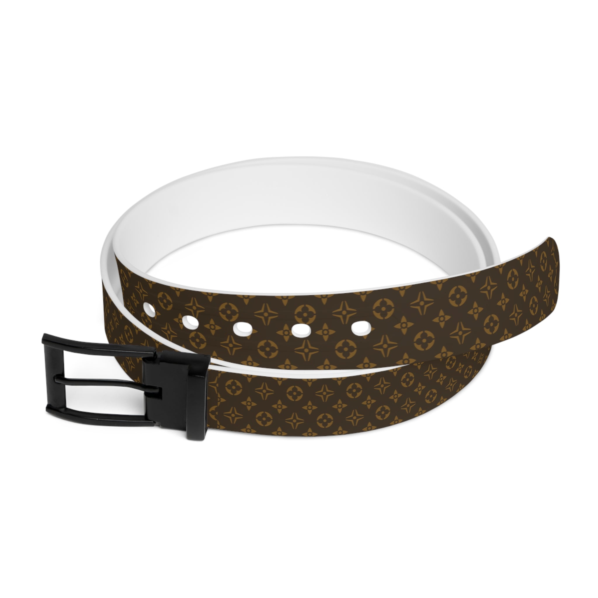 Brown Icons in Brown and Gold Unisex Fashion Belt, Luxury Women's Belt, Men's Belt, Cut-to-size Belt Accessories Black-Metal-50 The Middle Aged Groove