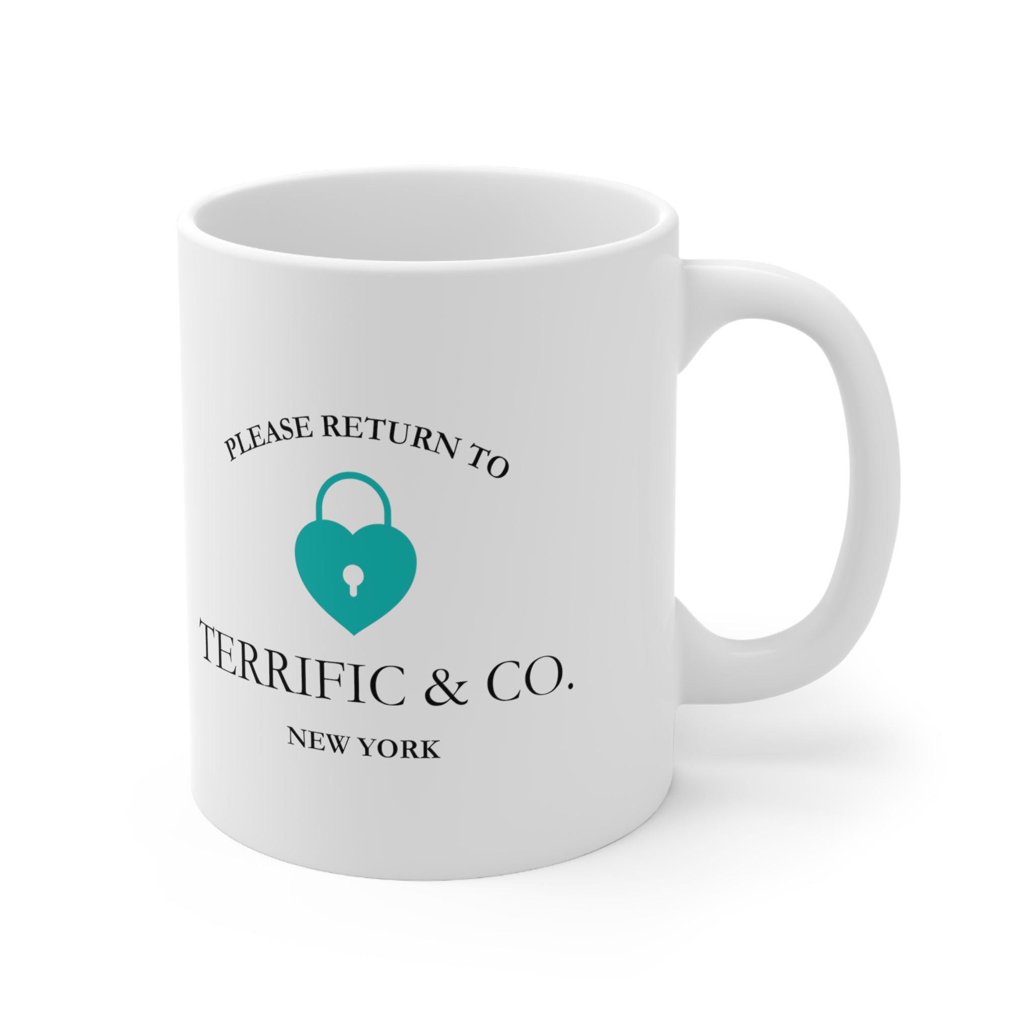 Terrific and Co. (Lock) White 11oz Coffee Mug, Coffee Mug for Her, Gift For Her Mug 11oz The Middle Aged Groove