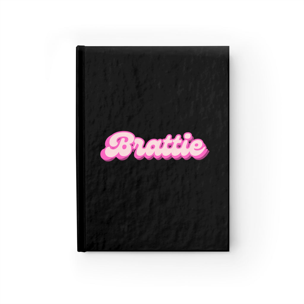  "Brattie" Journal - Ruled Line (Black), Lined Notebook, Gratitude Journal