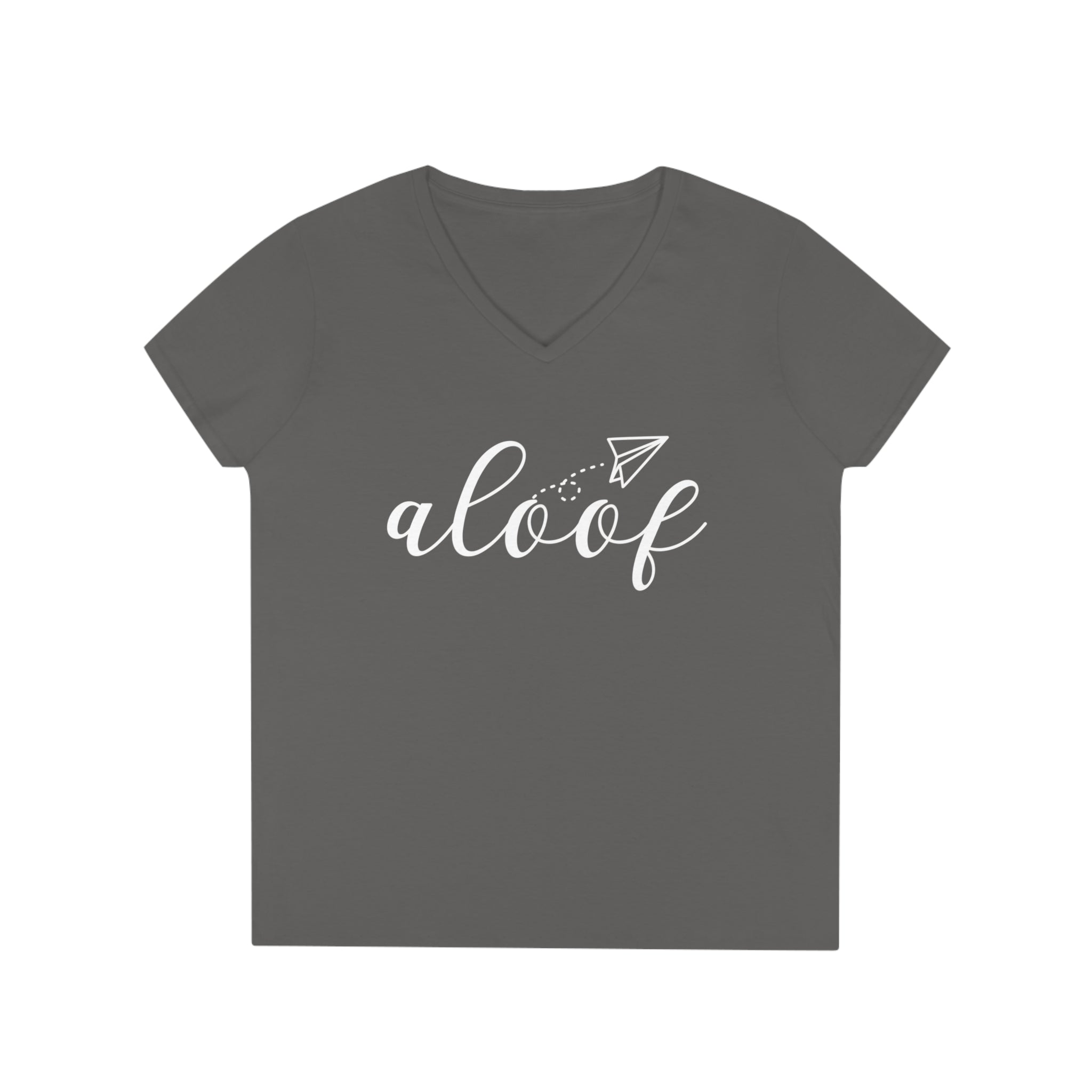  ALOOF Empowerment Women's V Neck T-shirt, Feminist Graphic Tee, Cute Women's T-shirt V-neck2XLCharcoal