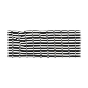 G is for Groove Black and White Striped Light Scarf Scarves 27×73 The Middle Aged Groove