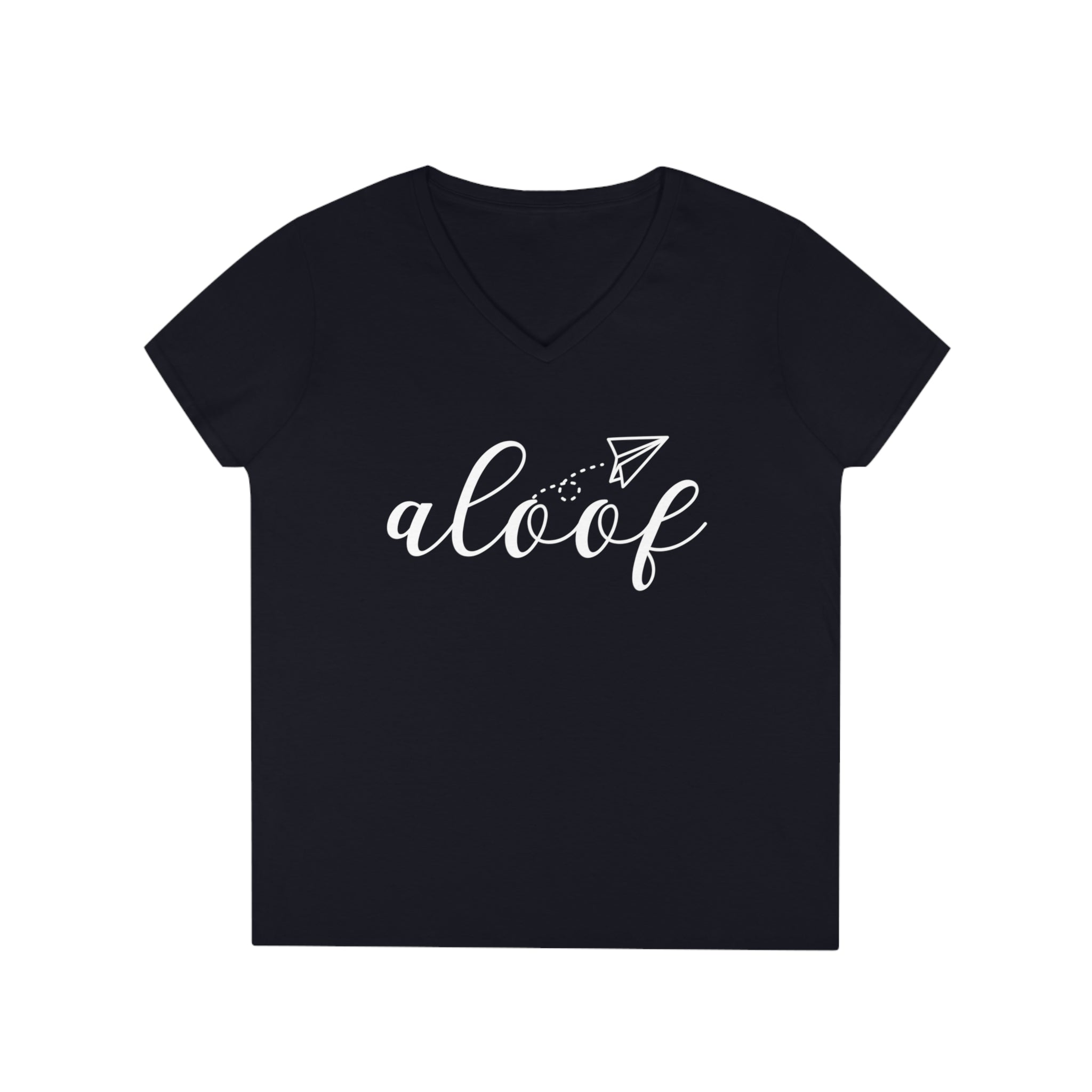  ALOOF Empowerment Women's V Neck T-shirt, Feminist Graphic Tee, Cute Women's T-shirt V-neck2XLBlack