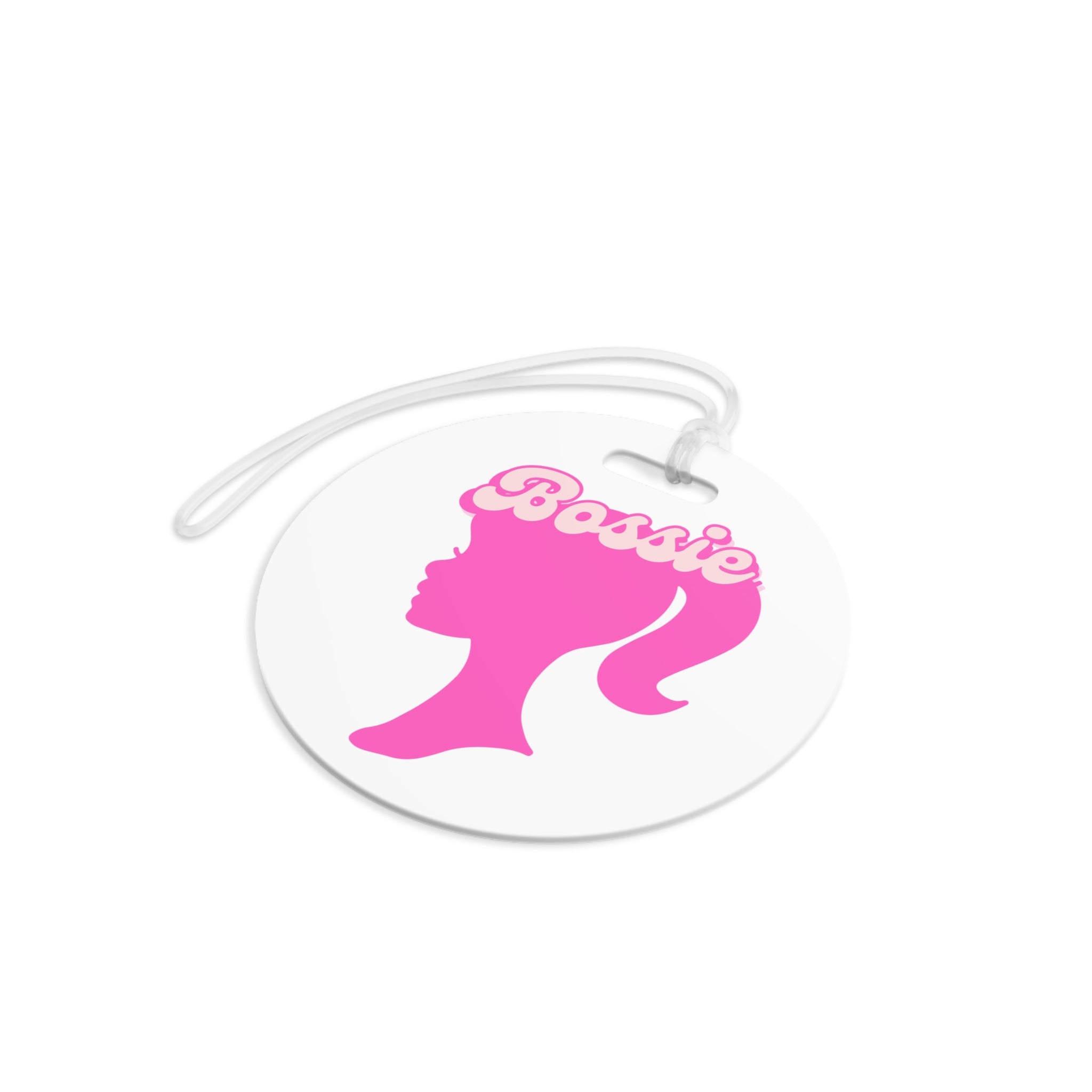  Bossie (Barbie Image) Funny Luggage Tag in white, Barbie Bag Tag, Funny Travel Lover Gift, Gift For Her Accessories