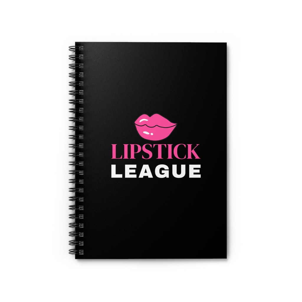 Lipstick League (Pink Lips) Spiral Notebook, Beauty Business Journal, Boss Babe Notebook Paper products One-Size The Middle Aged Groove