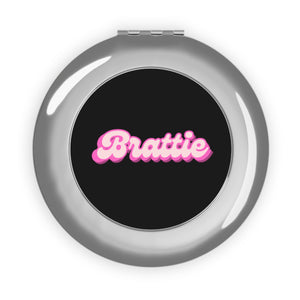 Barbie-Themed Brattie Compact Travel Mirror Accessories Silver-Glossy-One-size The Middle Aged Groove