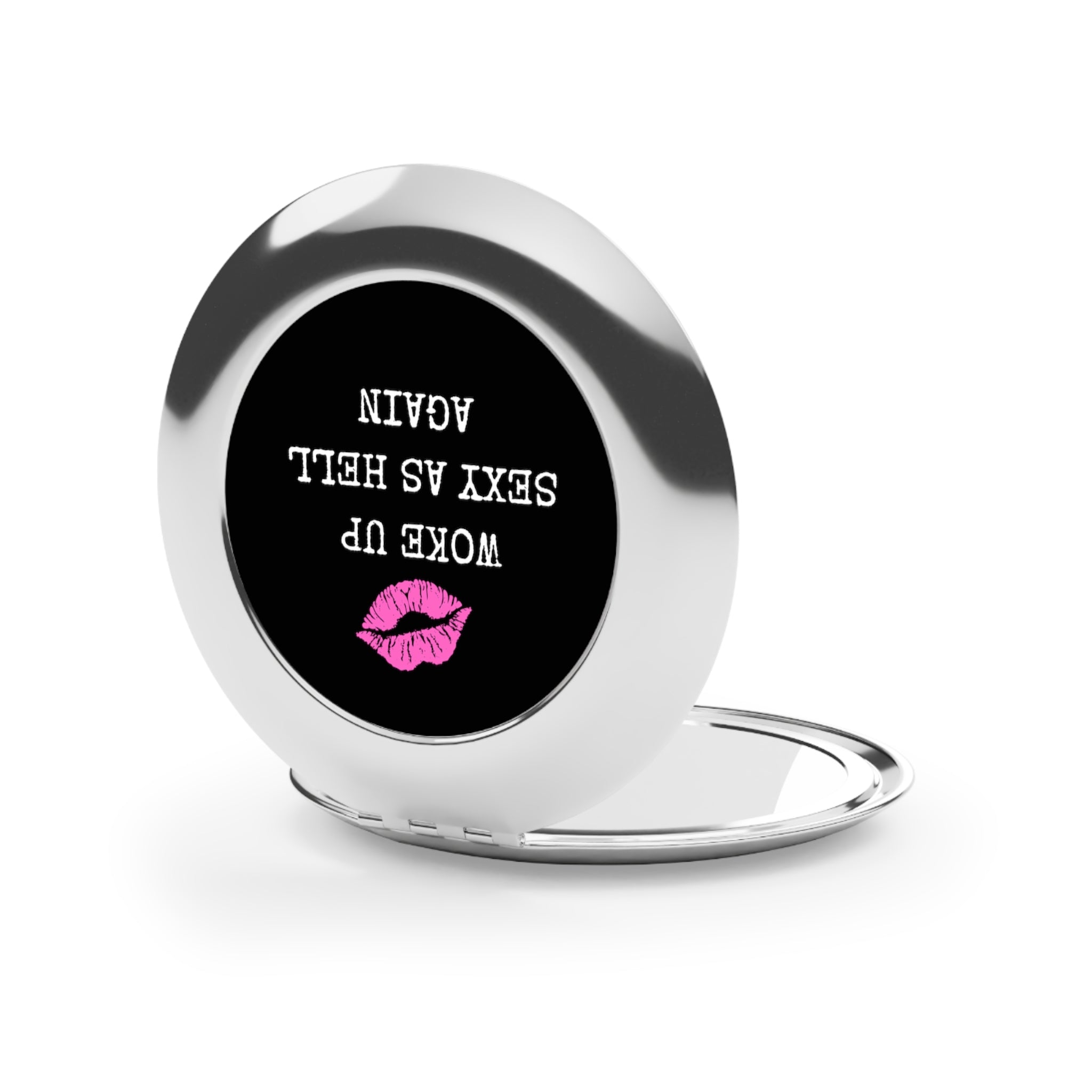 Woke Up Sexy As Hell Again Compact Travel Mirror, Makeup Mirror, Gift For Her Accessories  The Middle Aged Groove