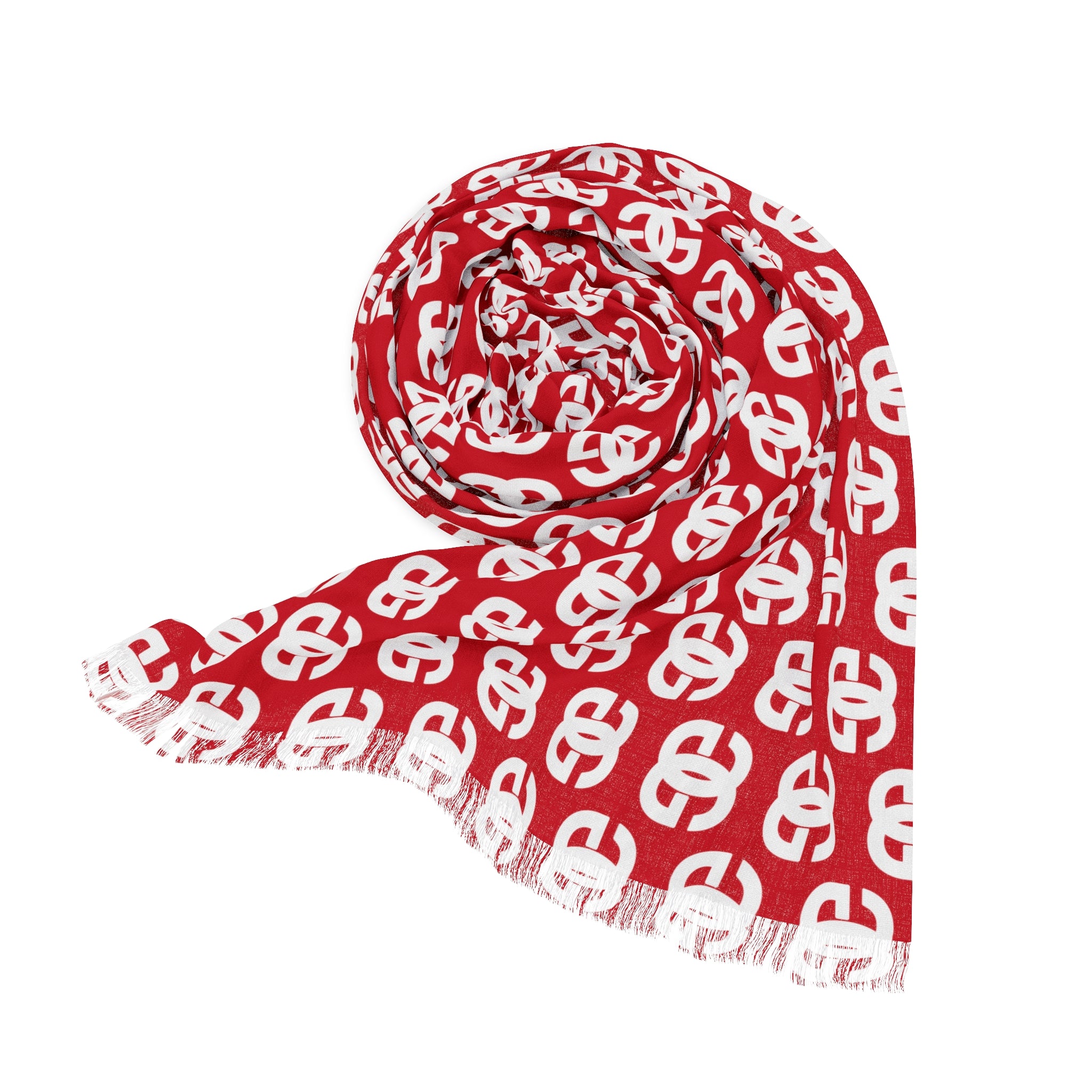 G is for Groove Logo Pattern (Dark Red) Light Scarf Scarves  The Middle Aged Groove