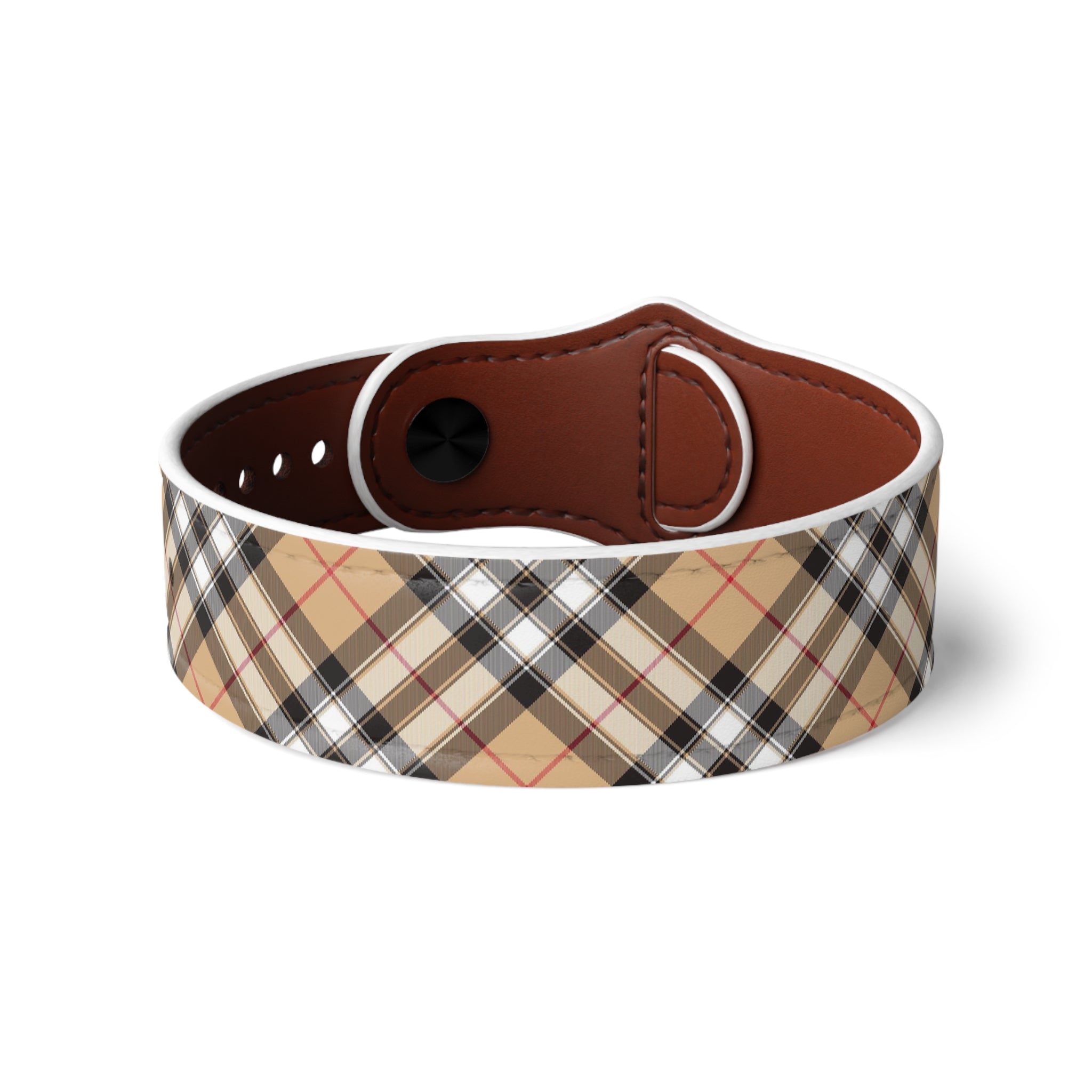 Casual Wear Accessories in Beige Faux Leather Wristband, Unisex Leather Bracelet, Faux Leather Cuff, Unisex Accessories