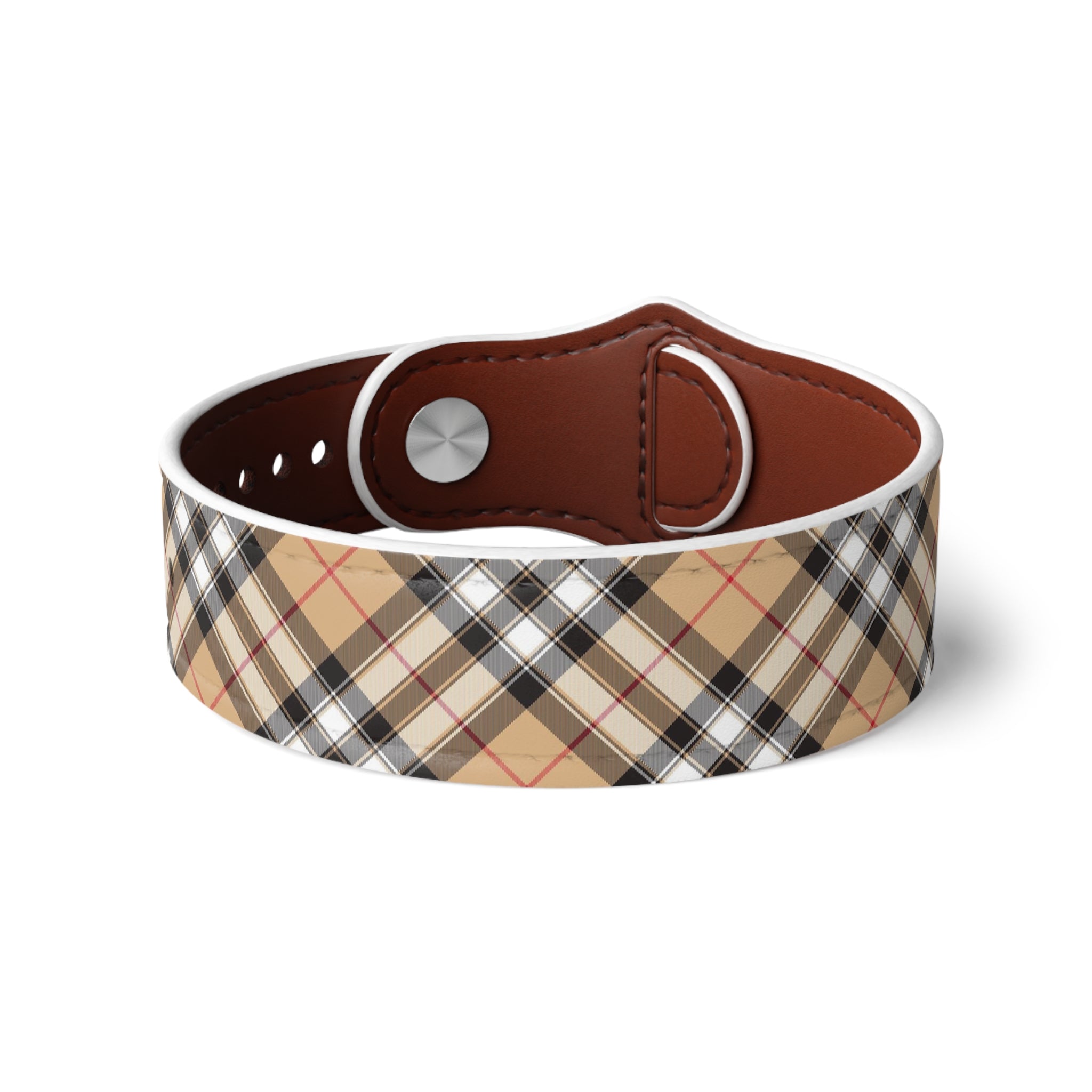Casual Wear Accessories in Beige Faux Leather Wristband, Unisex Leather Bracelet, Faux Leather Cuff, Unisex Accessories
