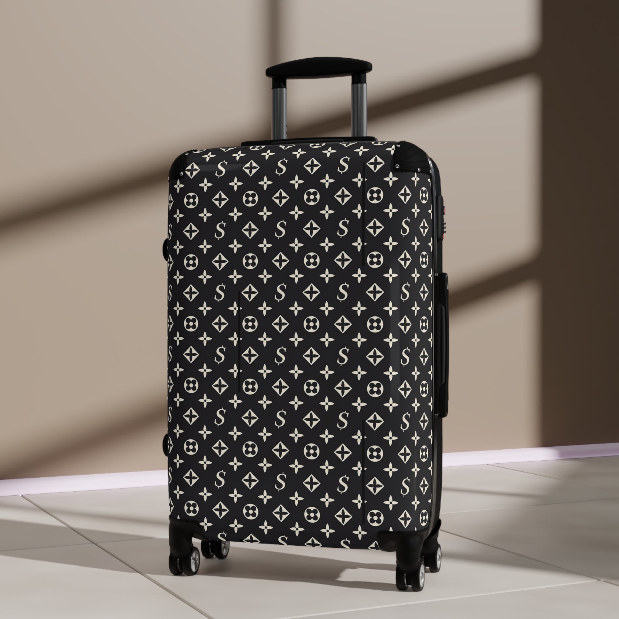 Abby Travel Collection Abby Travel Collection Black and White Icons Suitcase, Hard Shell Luggage, Rolling Suitcase for Travel, Carry On Bag Bags  The Middle Aged Groove