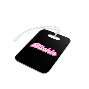  Bitchie (Barbie) Funny Luggage Tag in Black, Barbie Bag Tag, Funny Travel Lover Gift, Gift For Her Luggage Tag