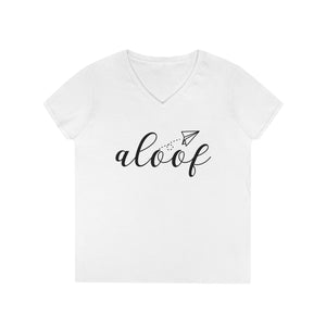  ALOOF Empowerment Women's V Neck T-shirt, Feminist Graphic Tee, Cute Women's T-shirt V-neck2XLWhite