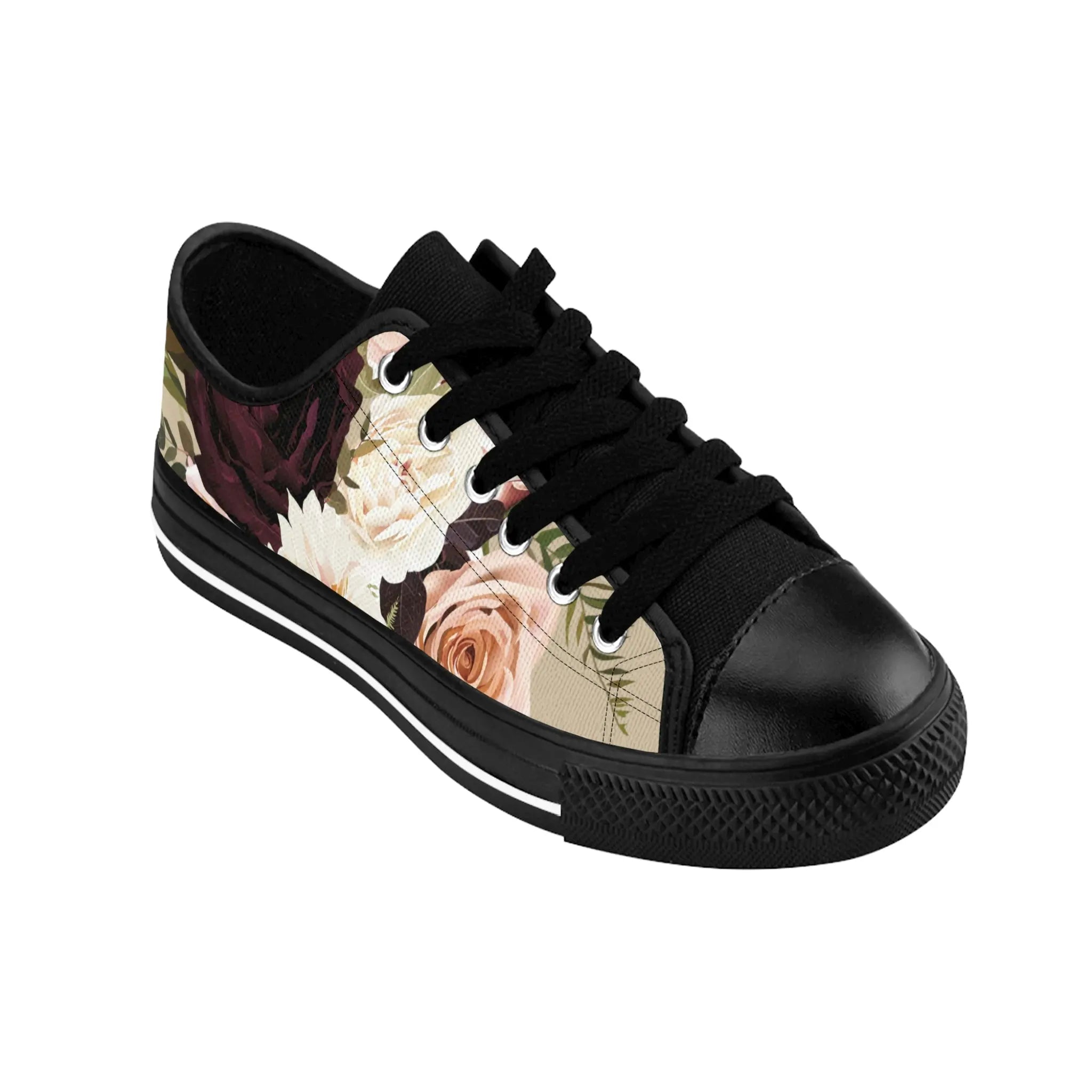  BOHO STAY WILD (Dark Bloom) Beige Women's Low Top Canvas Shoes Shoes