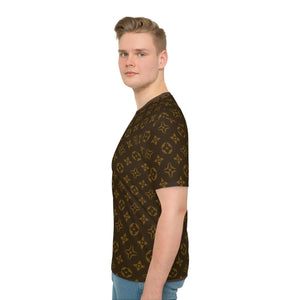  Beau Icons in Gold and Brown Beige Ace of Spades Men's Loose T-shirt All Over Prints