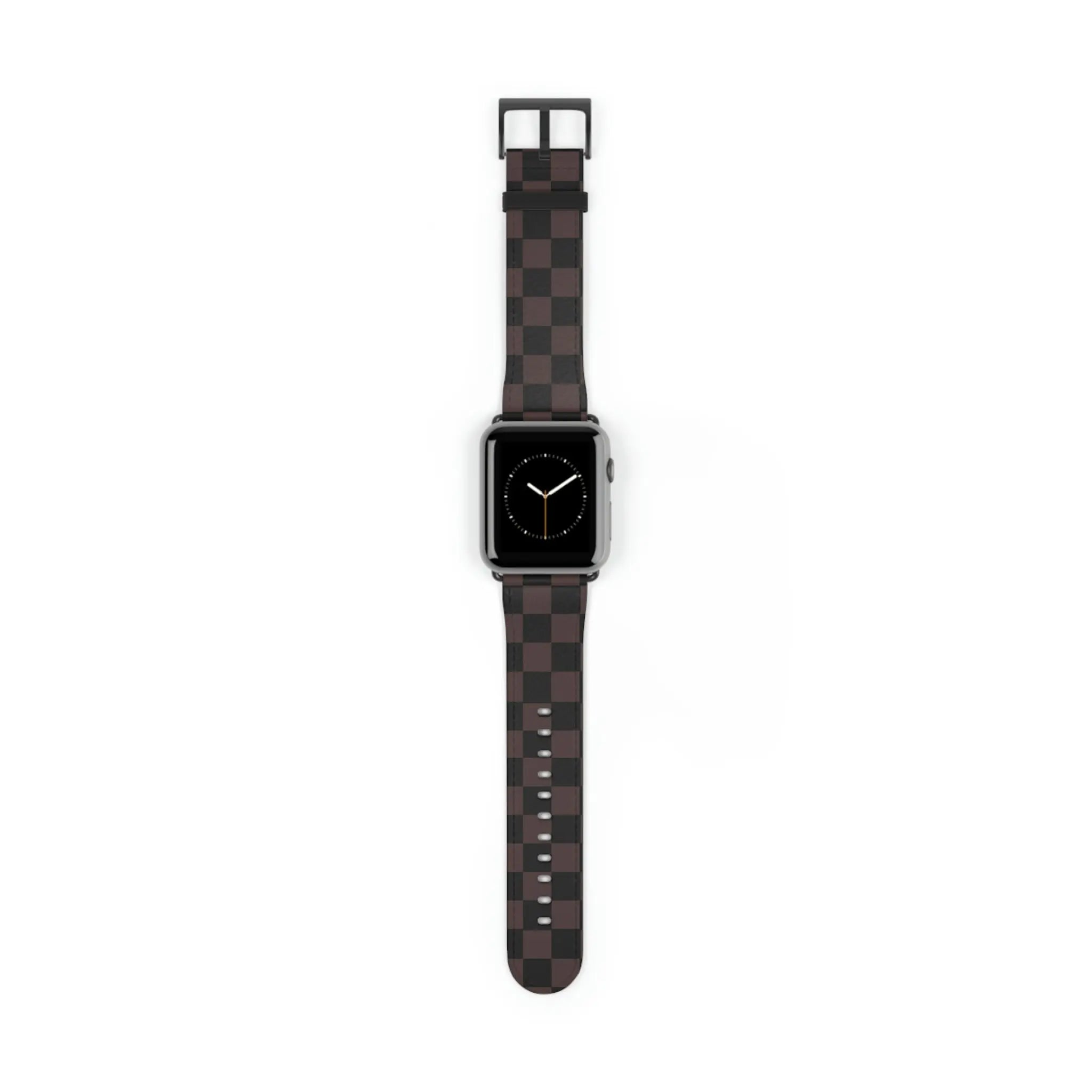  Designer Collection Check Mate (Black) Watch Band for Apple Watch Accessories42-45mmBlackMatte
