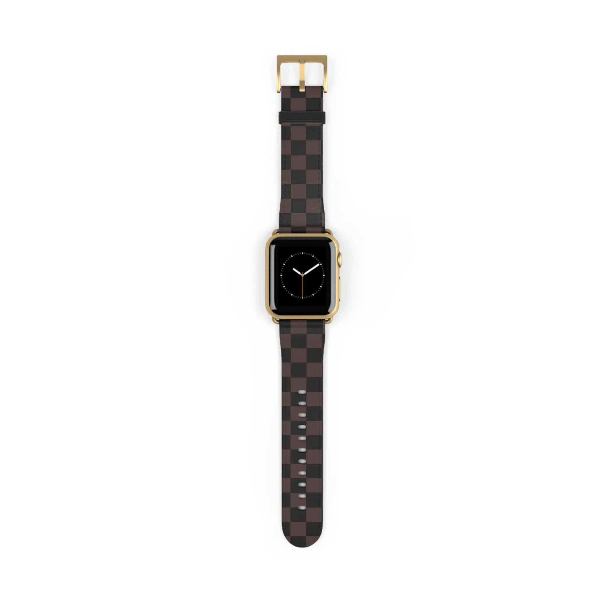  Designer Collection Check Mate (Black) Watch Band for Apple Watch Accessories38-41mmGoldMatte
