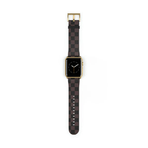  Designer Collection Check Mate (Black) Watch Band for Apple Watch Accessories42-45mmGoldMatte