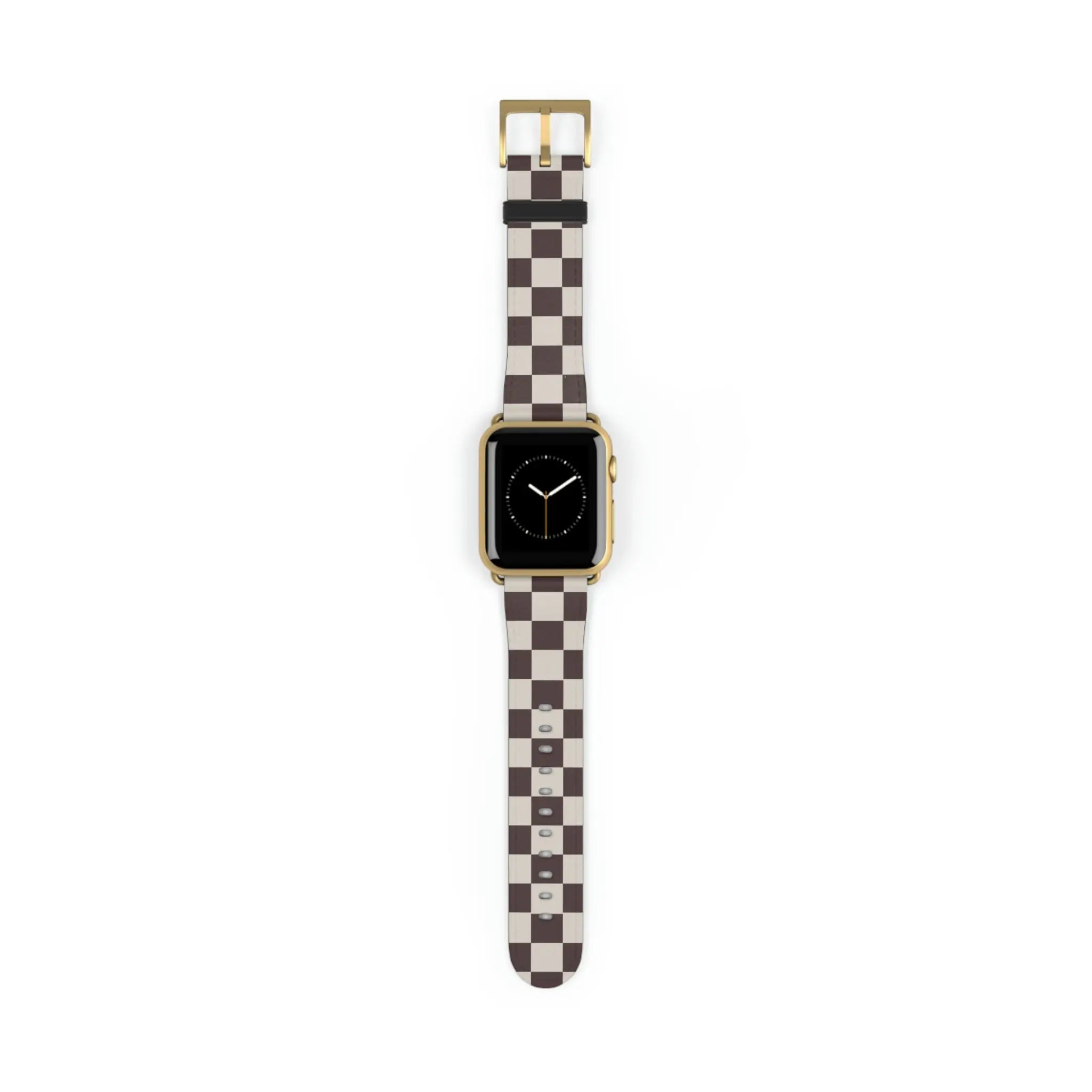  Designer Collection Check Mate (Brown) Watch Band for Apple Watch Watch Band38-41mmGoldMatte