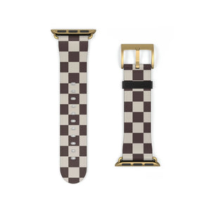  Designer Collection Check Mate (Brown) Watch Band for Apple Watch Watch Band