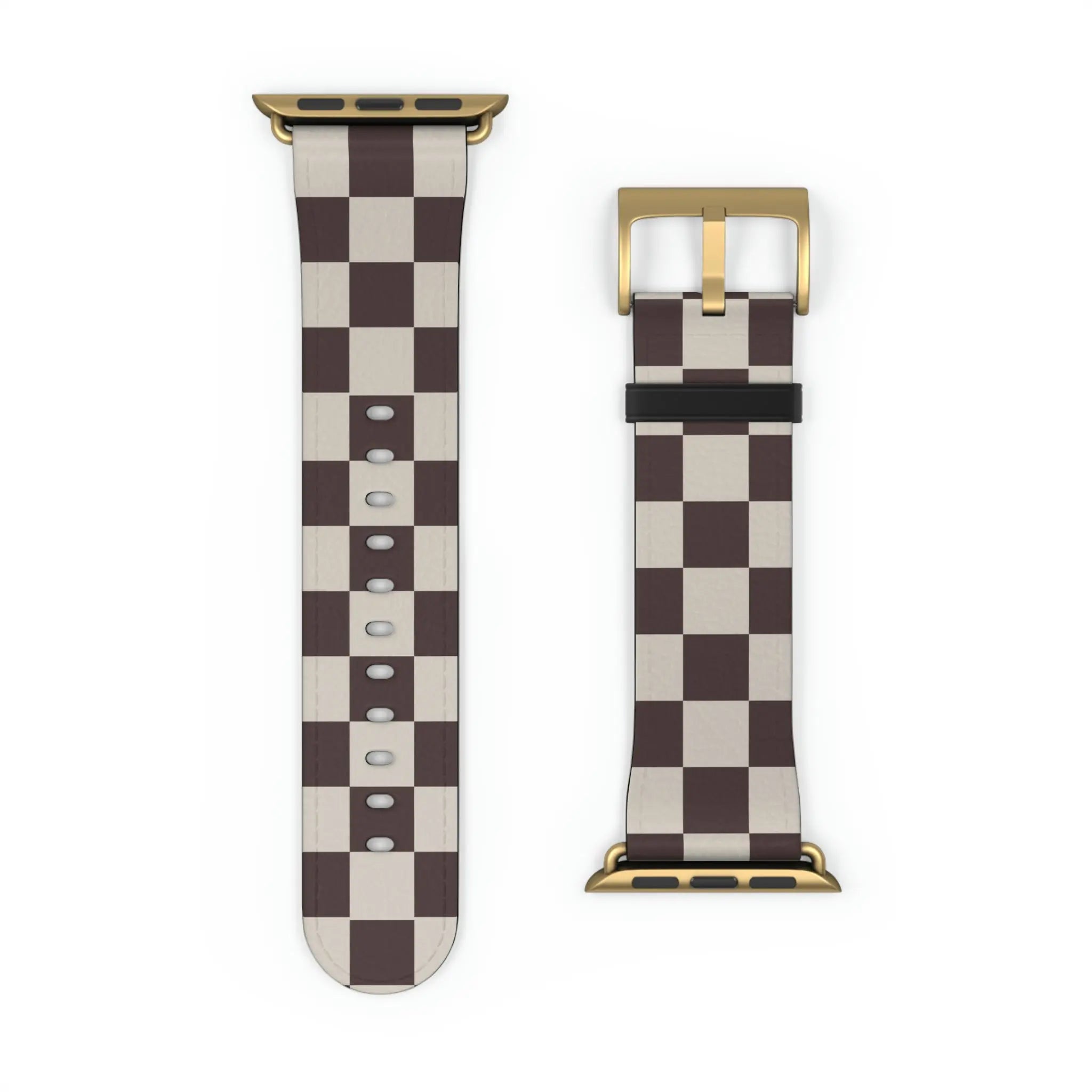  Designer Collection Check Mate (Brown) Watch Band for Apple Watch Watch Band