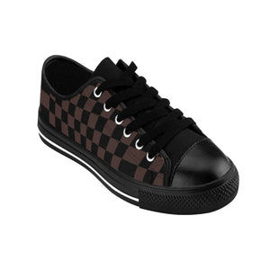  Designer Collection Check Mate (Brown) Women's Low Top Canvas Shoes Shoes
