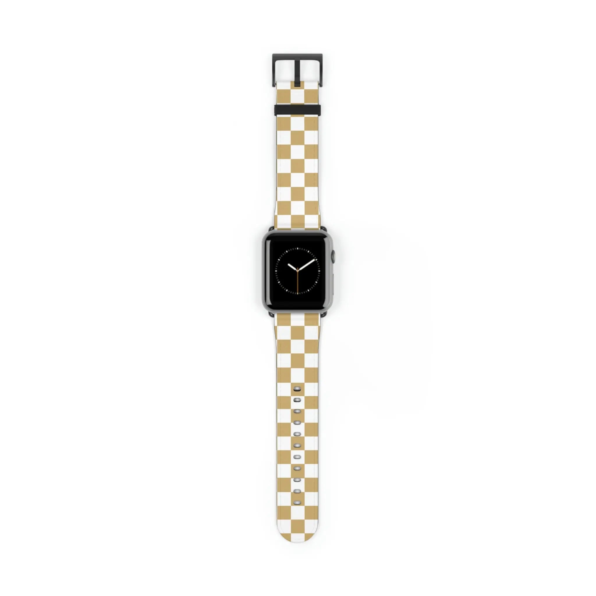  Designer Collection Check Mate (Gold) Watch Band for Apple Watch Accessories42-45mmBlackMatte