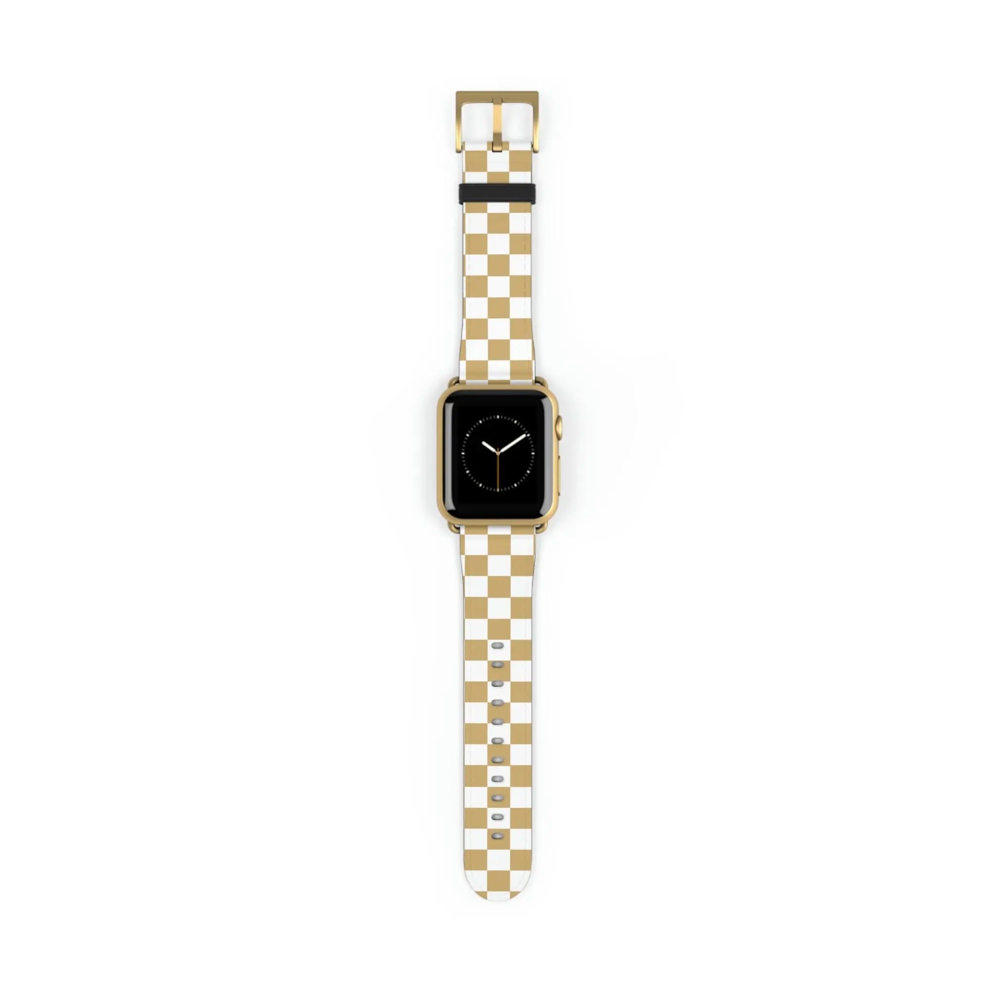  Designer Collection Check Mate (Gold) Watch Band for Apple Watch Accessories38-41mmGoldMatte