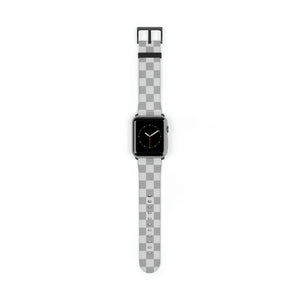  Designer Collection Check Mate (Grey) Watch Band for Apple Watch Watch Bands42-45mmBlackMatte