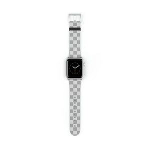  Designer Collection Check Mate (Grey) Watch Band for Apple Watch Watch Bands38-41mmSilverMatte