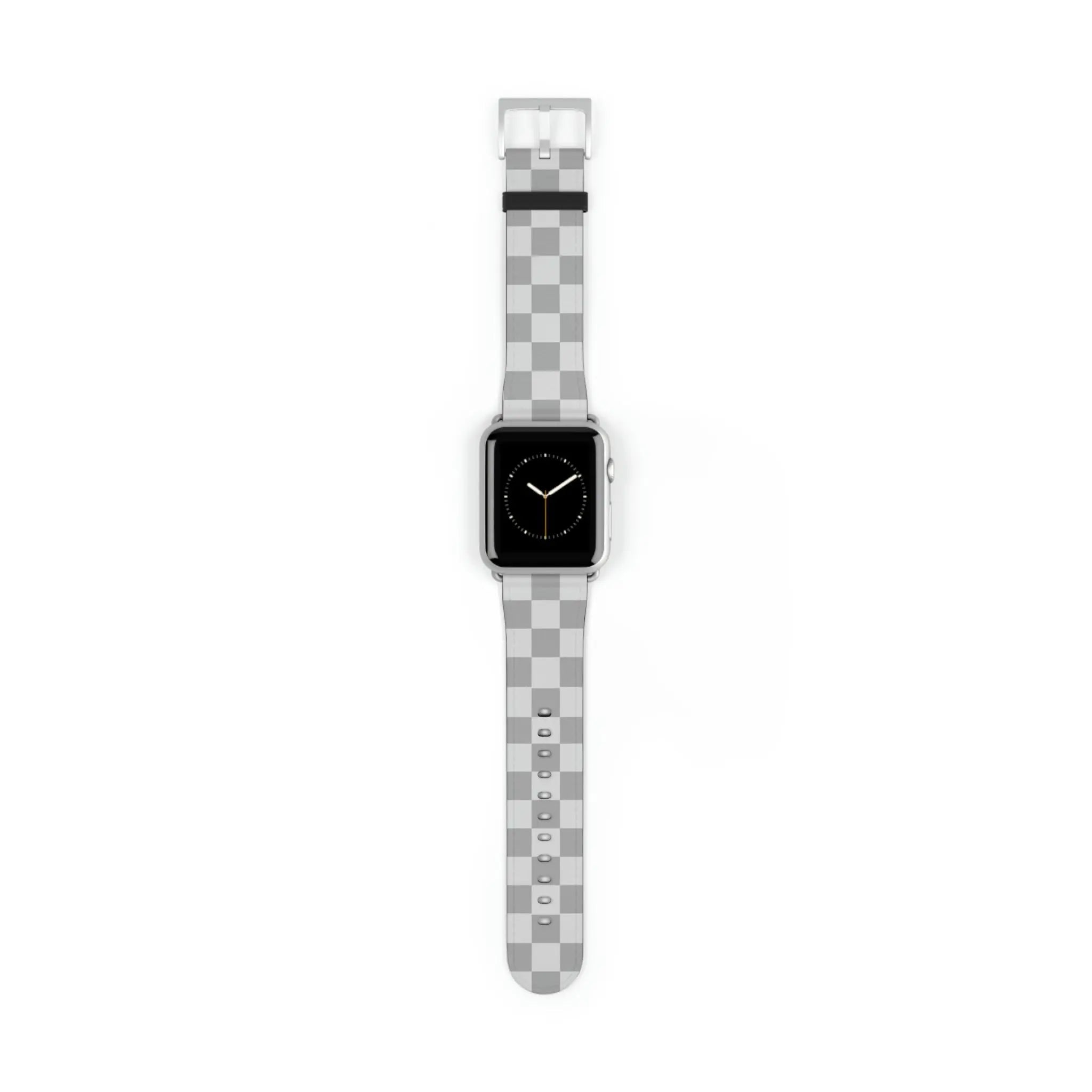  Designer Collection Check Mate (Grey) Watch Band for Apple Watch Watch Bands42-45mmSilverMatte