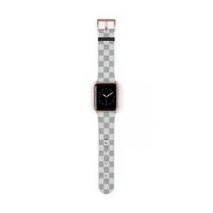  Designer Collection Check Mate (Grey) Watch Band for Apple Watch Watch Bands42-45mmRoseGoldMatte
