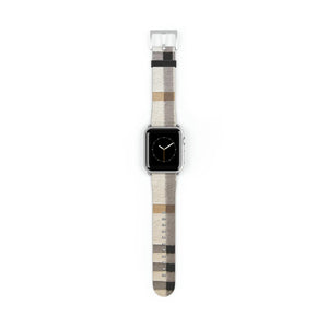  Designer Collection in Plaid (Beige) Watch Band for Apple Watch Watch Bands38-41mmSilverMatte