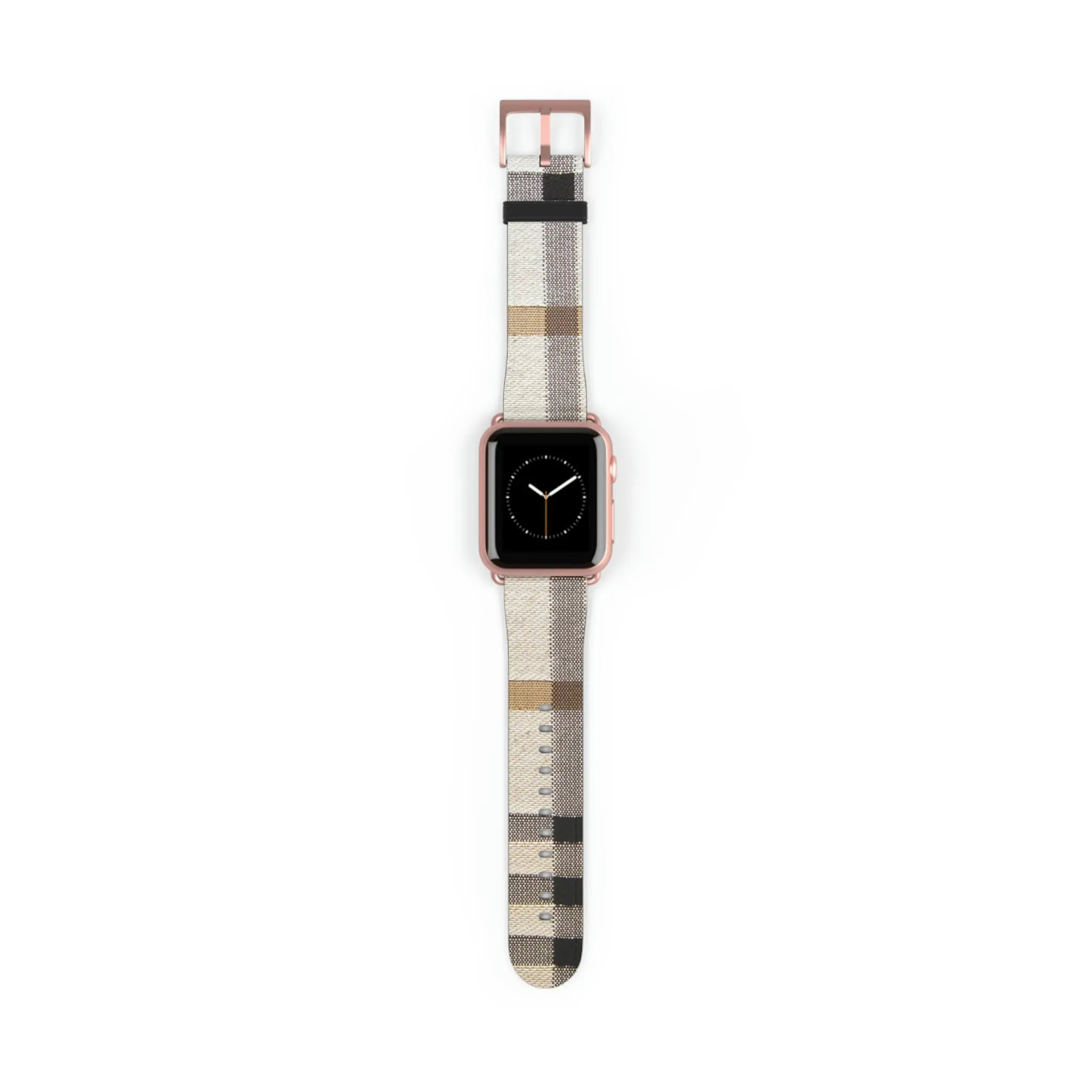  Designer Collection in Plaid (Beige) Watch Band for Apple Watch Watch Bands38-41mmRoseGoldMatte