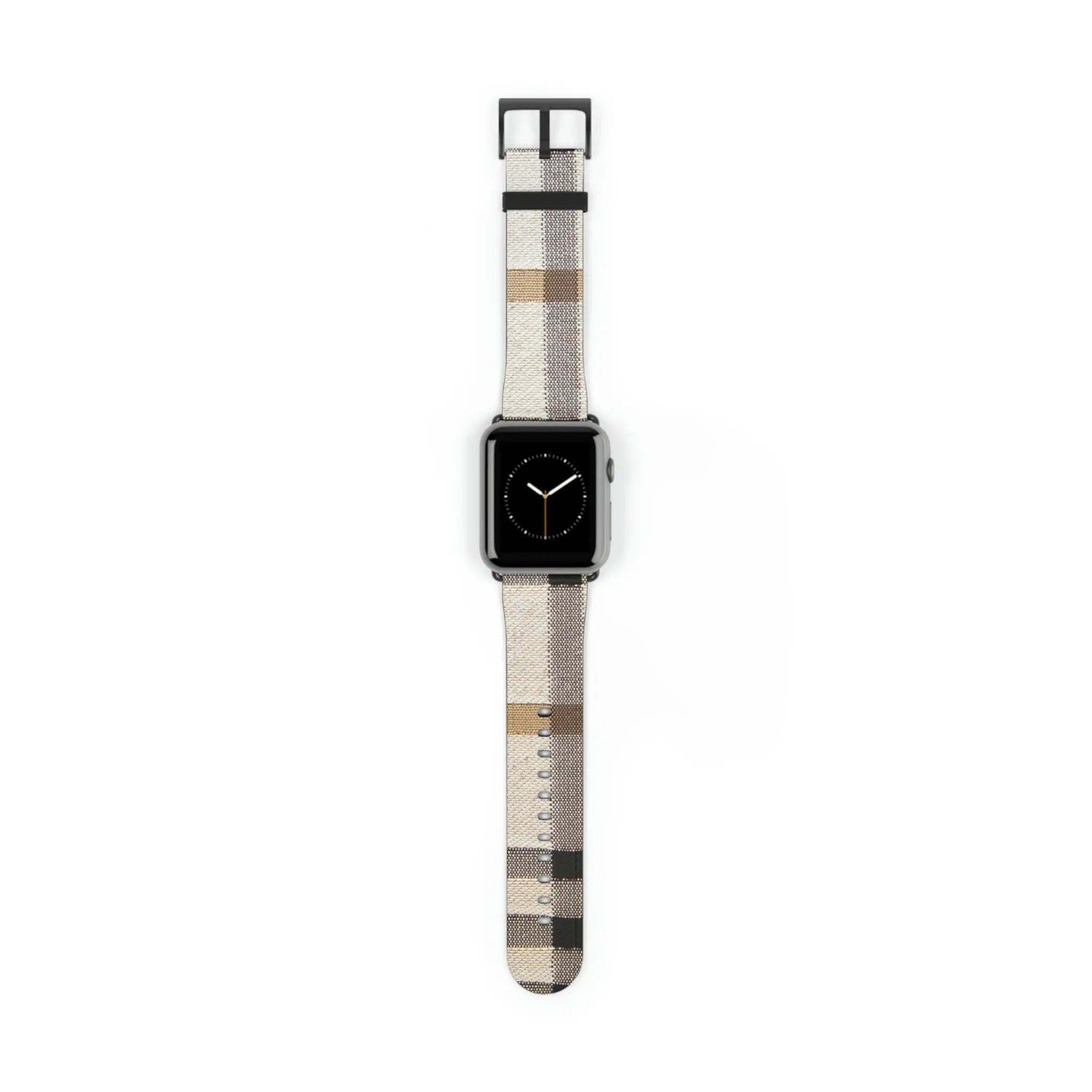  Designer Collection in Plaid (Beige) Watch Band for Apple Watch Watch Bands42-45mmBlackMatte
