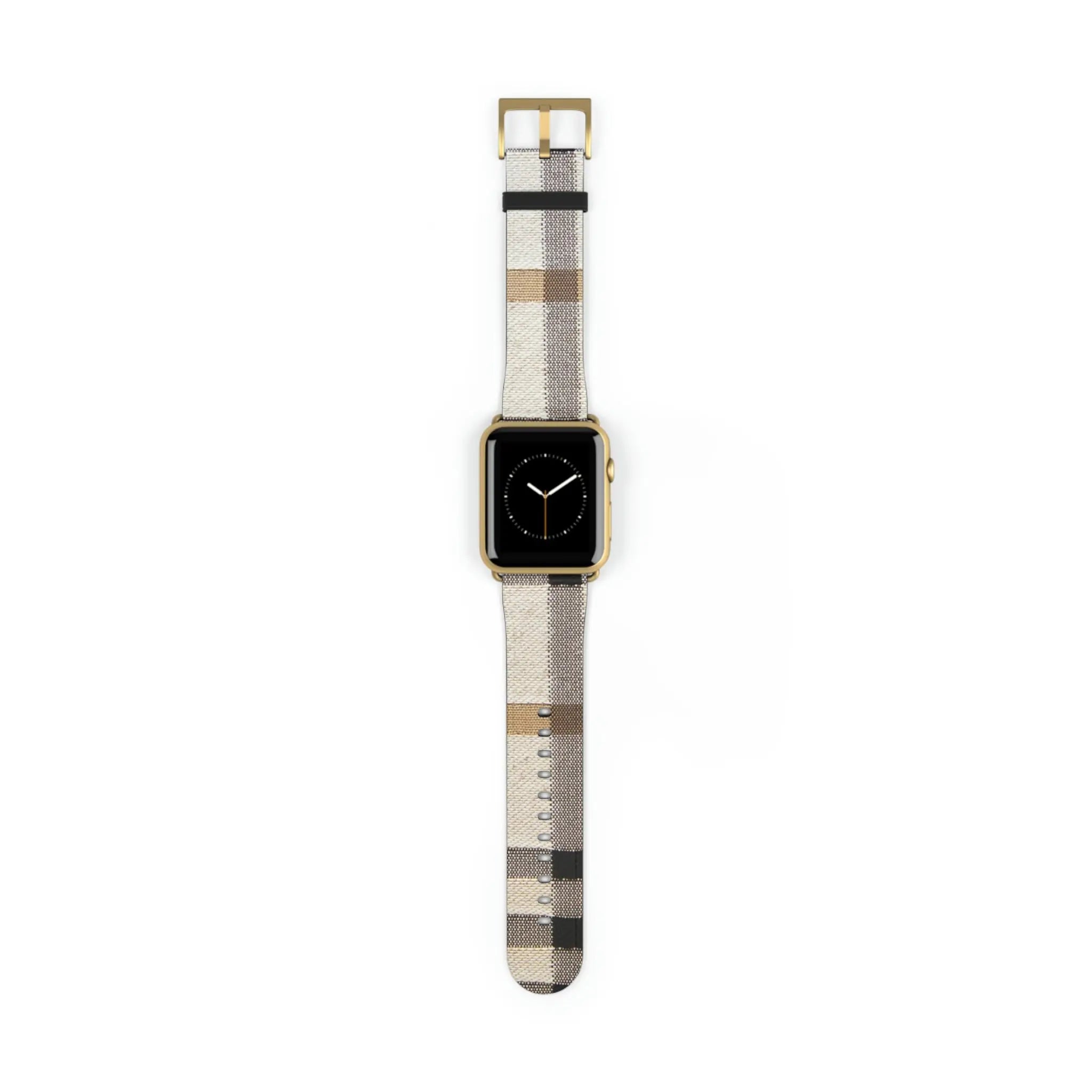  Designer Collection in Plaid (Beige) Watch Band for Apple Watch Watch Bands42-45mmGoldMatte