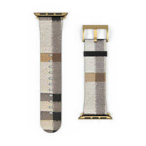  Designer Collection in Plaid (Beige) Watch Band for Apple Watch Watch Bands