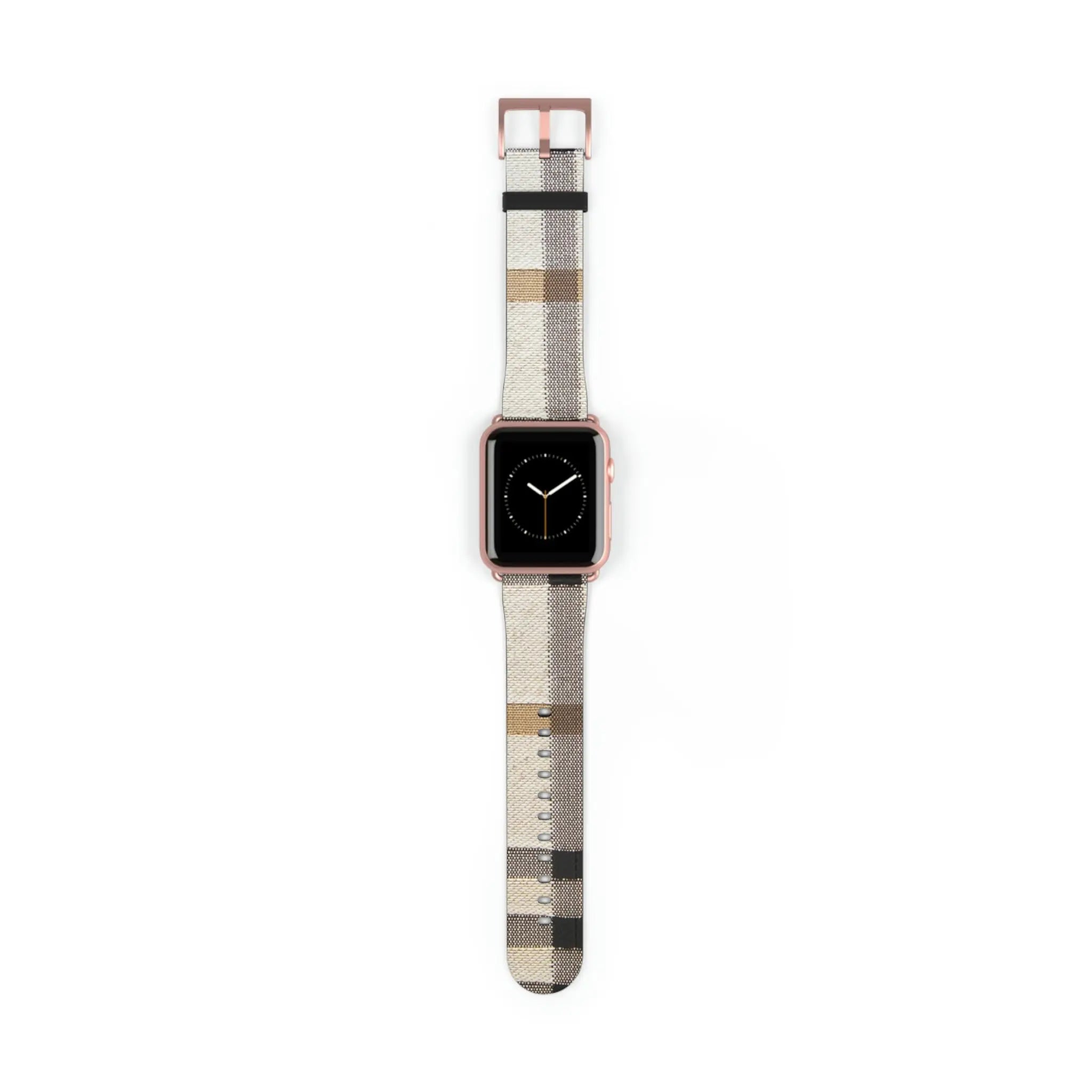  Designer Collection in Plaid (Beige) Watch Band for Apple Watch Watch Bands42-45mmRoseGoldMatte