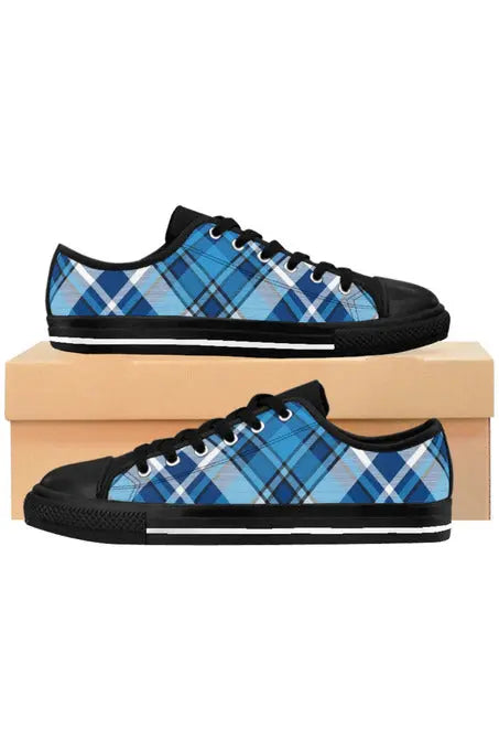  Designer Collection in Plaid (Blue) Women's Low Top Canvas Shoes Shoes