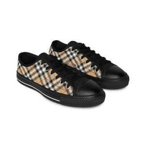  Designer Collection in Plaid (Red Stripe) Women's Low Top Canvas Shoes Shoes