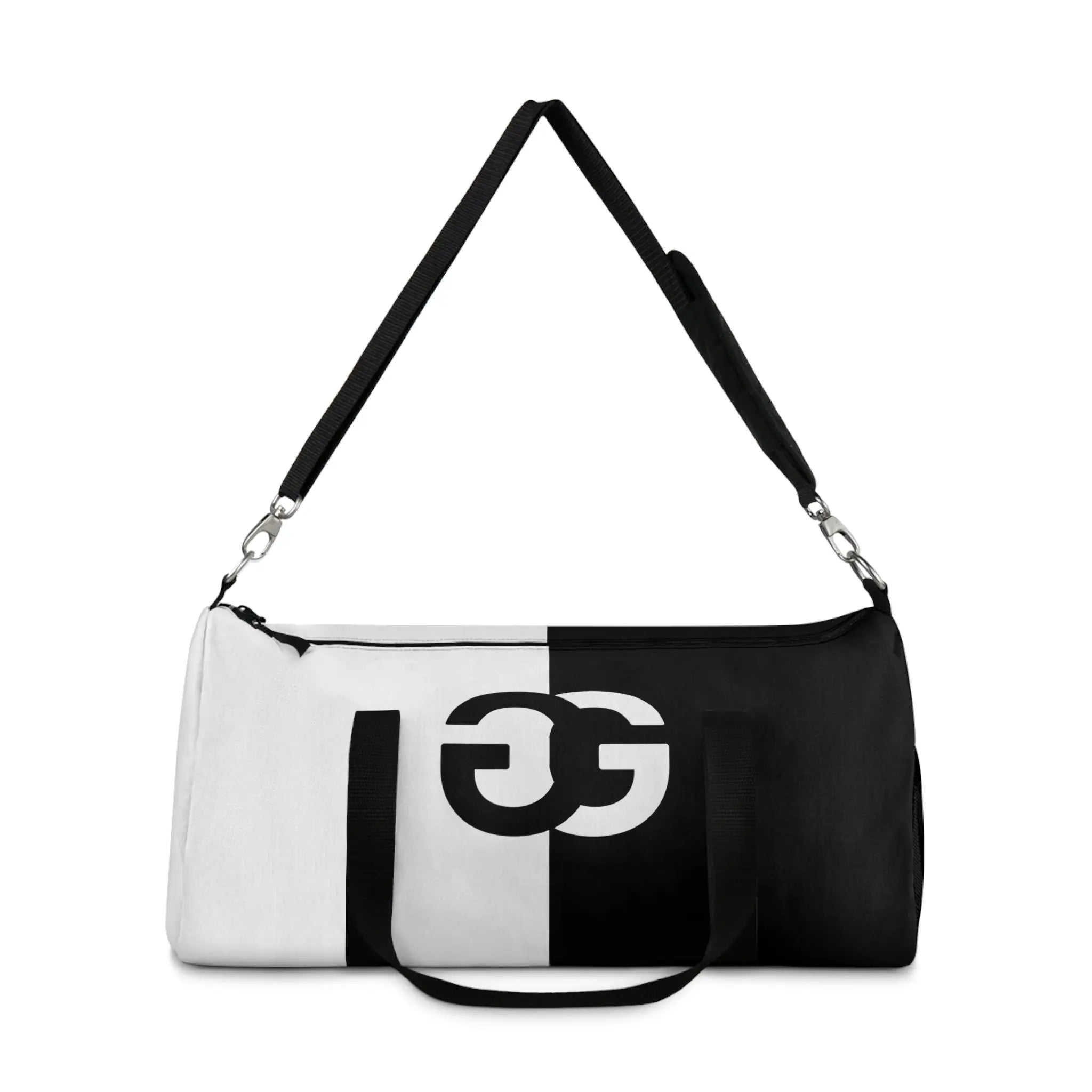  G is for Groove (Black and White) Duffel Bag BagsLarge