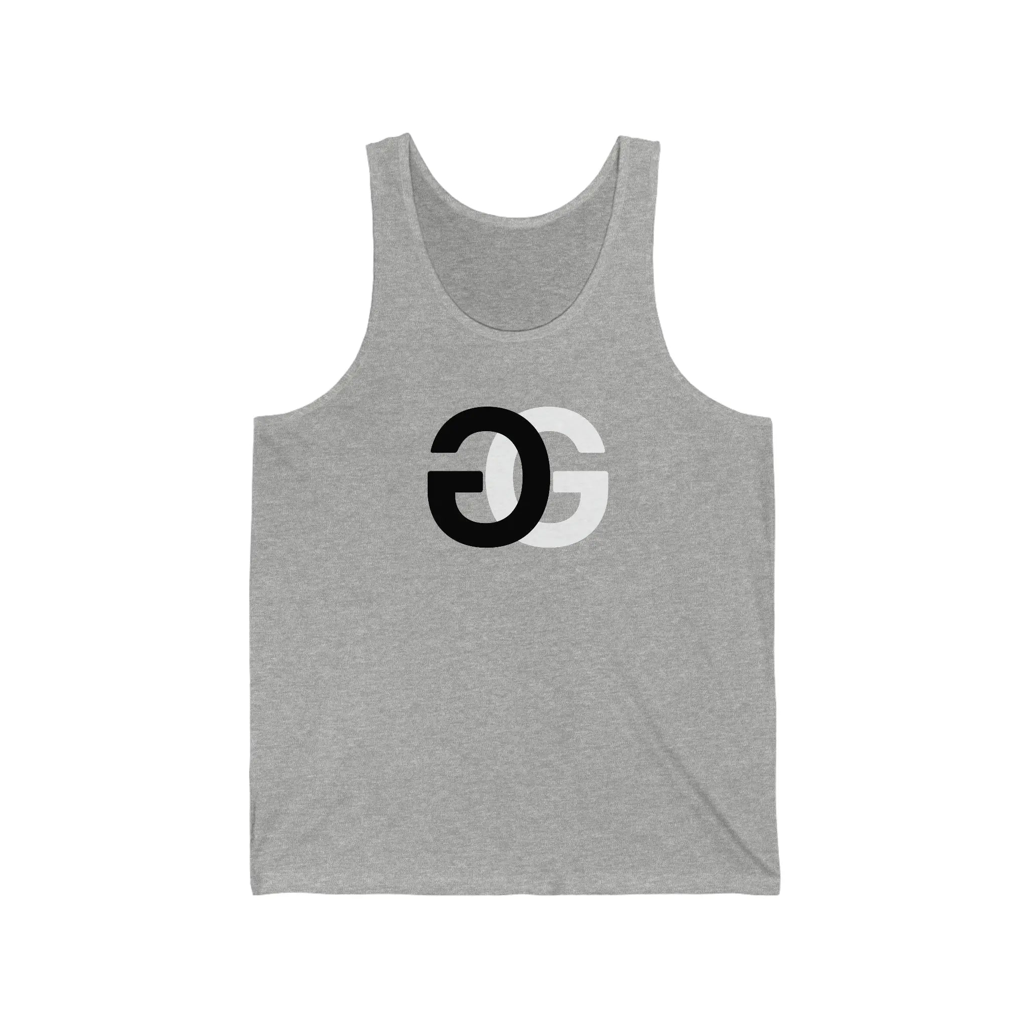  G is for Groove (Black and White) Relaxed Fit Jersey Tank Tank Top2XLAthleticHeather